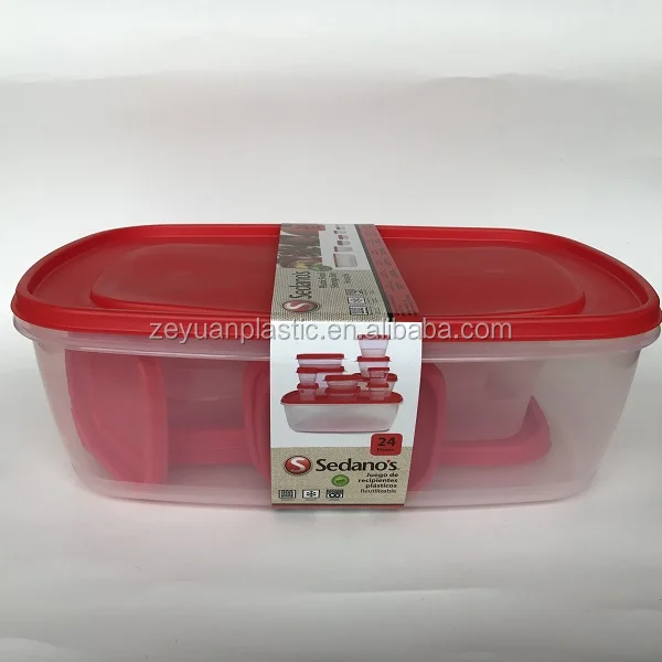 
24pcs Rubbermaid Easy Find Lids Plastic Food Storage Containers China Manufacturer Eco Friendly 