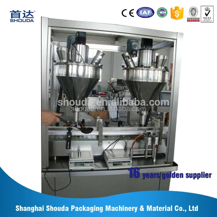 
2019 hot sale CE standard full automatic powder canning machine, can filling machine shanghai factory 