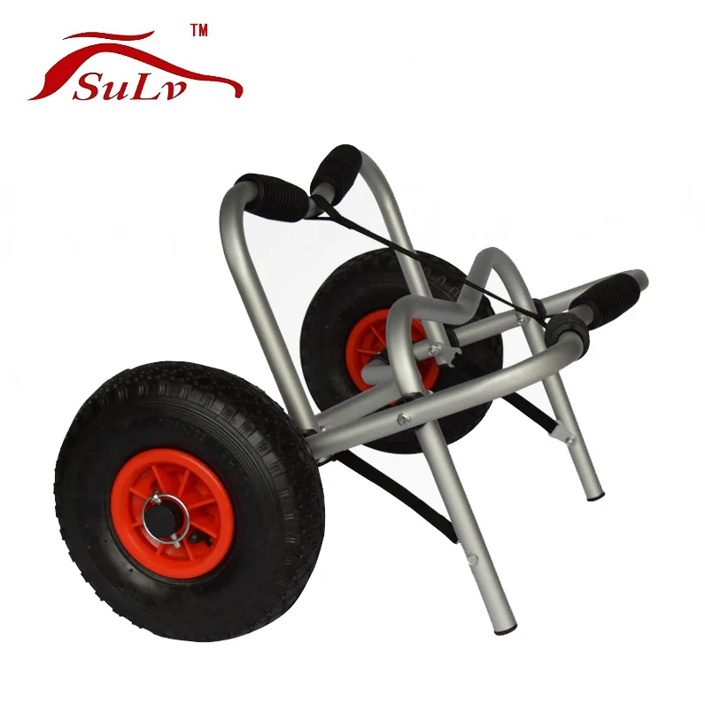 
Canoe Carrier Trolley Kayak Cart with NO-FLAT Airless Tires Wheels Transport Jon Boat Dolly Tote 