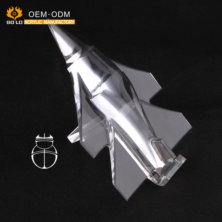 Luxury Pretty Kid Acrylic Toy Plane Ome Carving Crafts Clear Acrylic Craft