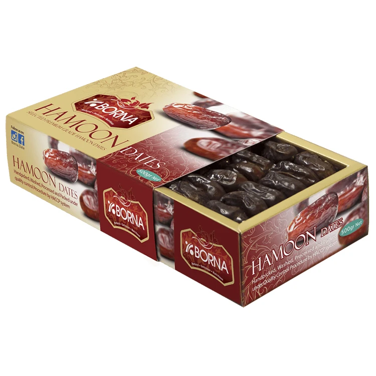 Wholesale Rectangle Dates Fruit Packing Shipping Box Custom Printed Paper Packaging Gift Dates Box