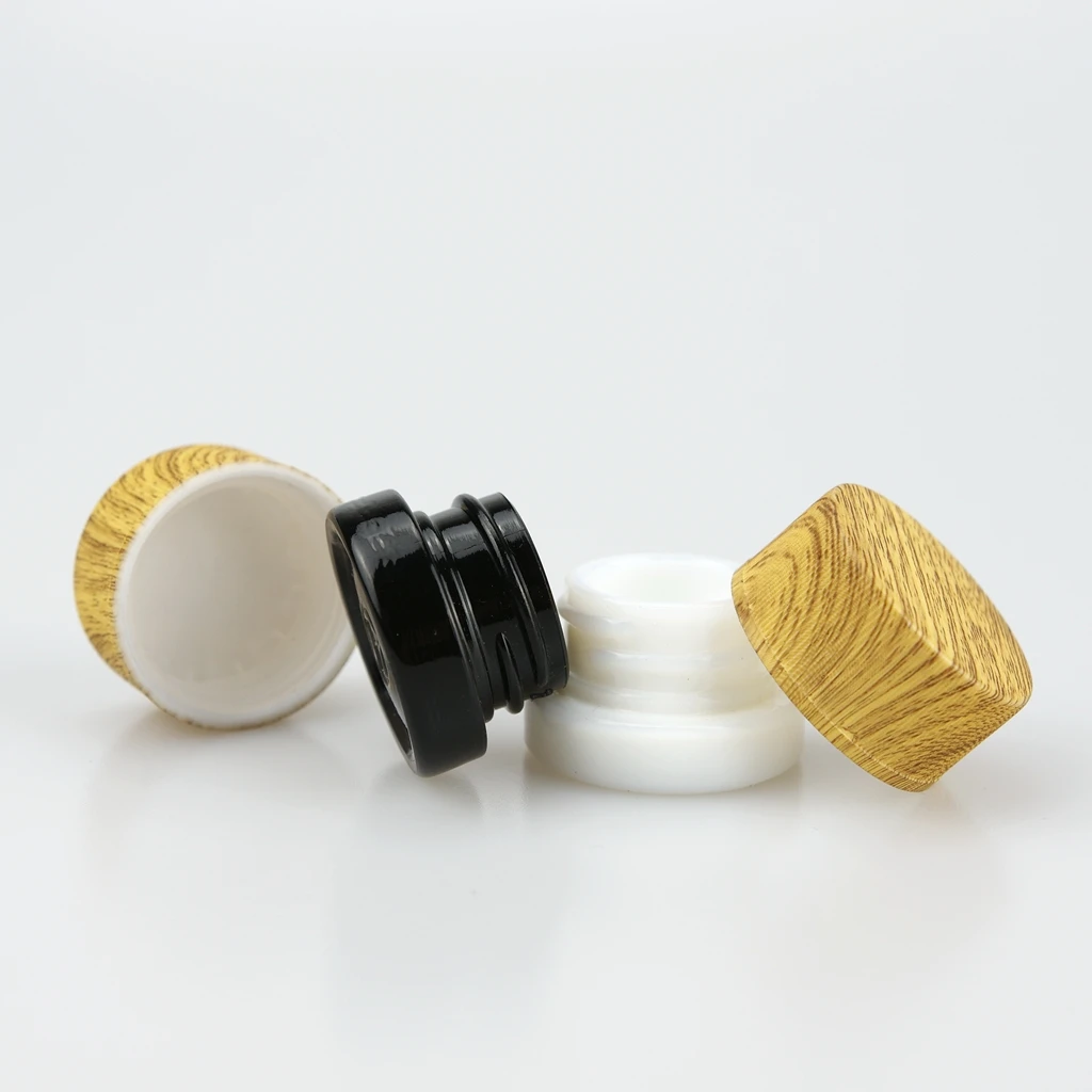 
New arrival 5ml 50ml 70ml 110ml custom child proof weed violet glass jar container with CRC cap/lid 