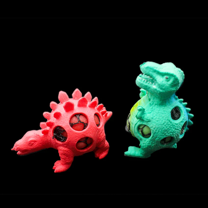 Novelty Dinosaur Squishy Mesh Ball Grape Squeeze Relief Autism Toys Kids Adult Anti-Stress Toys