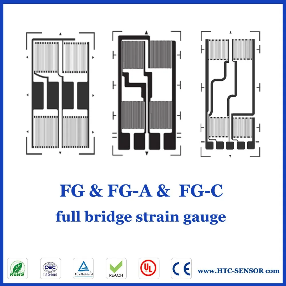 FG full bridge metal foil strain gauges sensor for transducer application