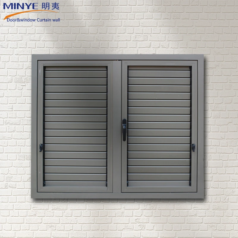 china top high quality aluminum profile with crank devices shutter louver window