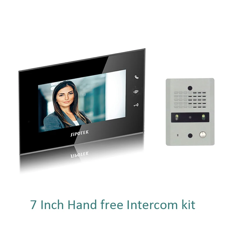 
7 inch hand free intercom system super thin design video door phone kit with touch button video record function villa house 
