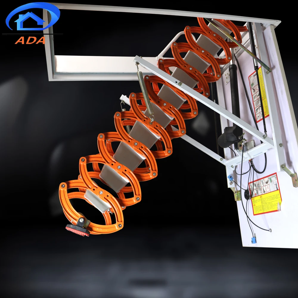 Factory Direct Electric Remote Control Folding Telescopic Loft Access Ladder