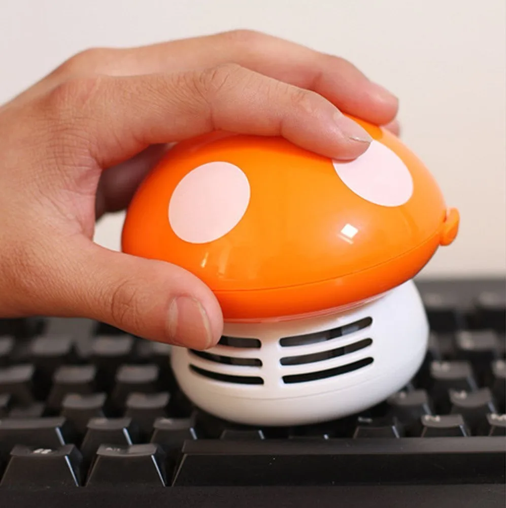 Cute Portable mushroom cartoon Mini Desktop Vacuum Desk Dust Cleaner