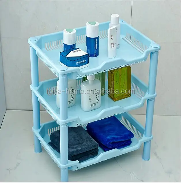New arrival Square plastic bathroom shelf storage rack / toilet kitchen shelf storage rack