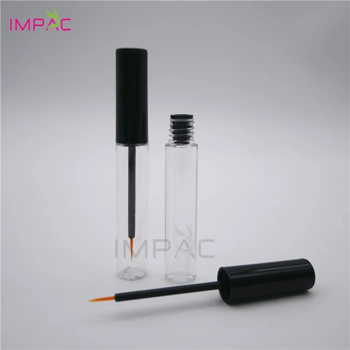 small fancy makeup cylinder clear plastic empty eyeliner bottle 4ml