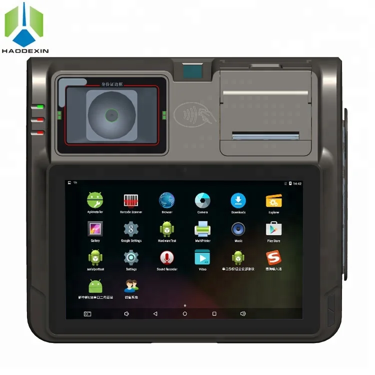 10.1 inch Android touch screen POS terminal HD screen POS system with thermal printer and fingerprint reader POS GC039G