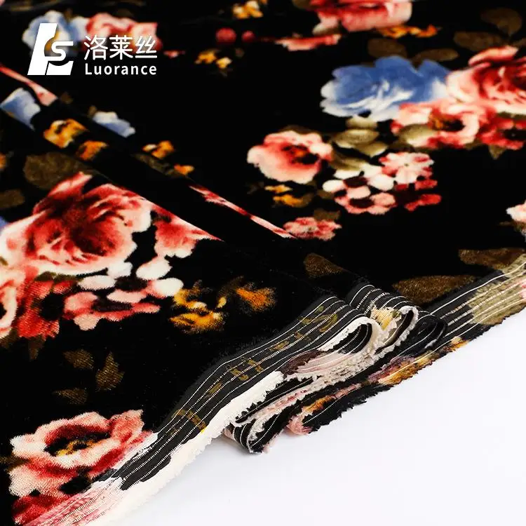 Поставщик завода 100 полиэстер цветок микро бархат Корея для пальто
