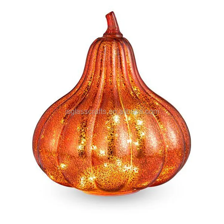 Классический стеклянный набор тыкв со светодиодными лампами внутри Меркурий стеклянная Тыква для украшения