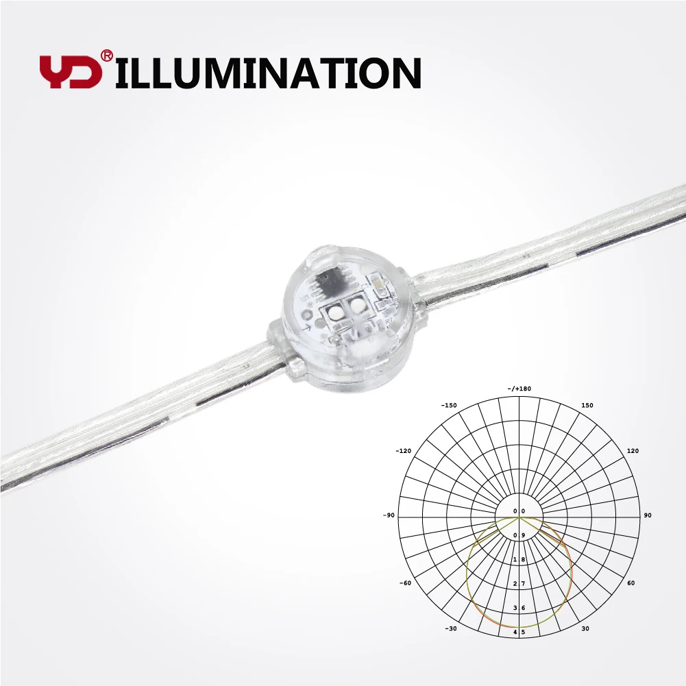 Водонепроницаемый rgb smd светодиодный модуль 26 мм 5050 пикселей 12 В ws2811 c9 pixel