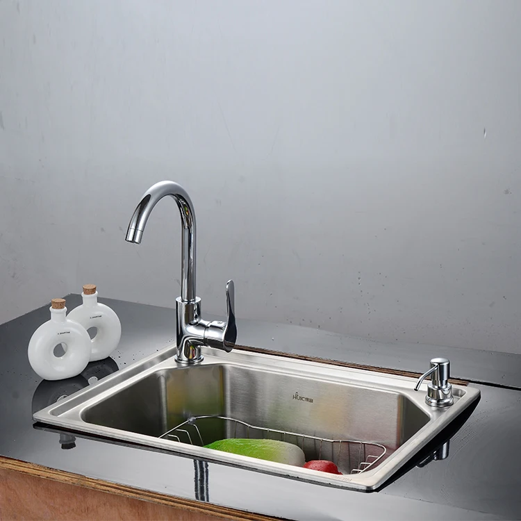 Modern Furniture Kitchen Equipment Single Bowl Stainless Steel Fancy Handmade Kitchen Flume