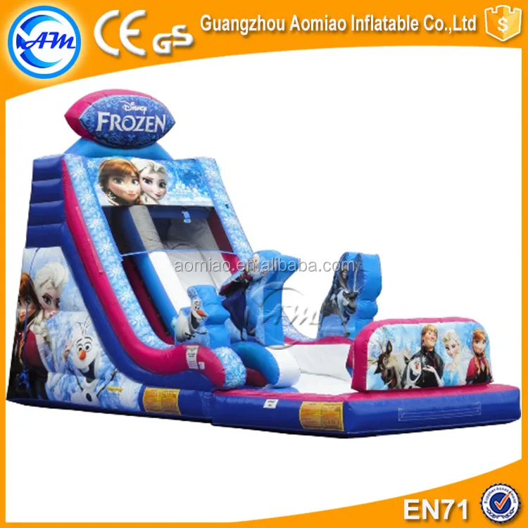 Huge Inflatable stair kids sliding toys frozen snow water slide with detachable pool