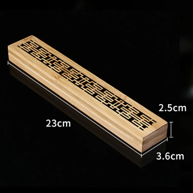 High Quality Wood Classic Style Carving Lying Incense Burner box