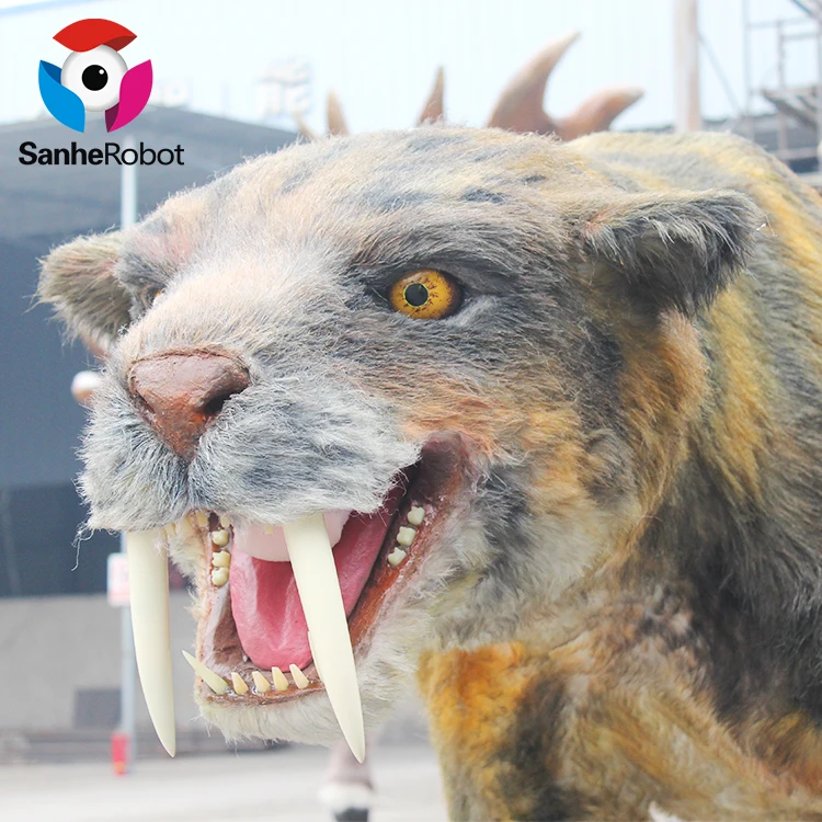 Artificial Lifesize Animatronic Saber-toothed Tiger