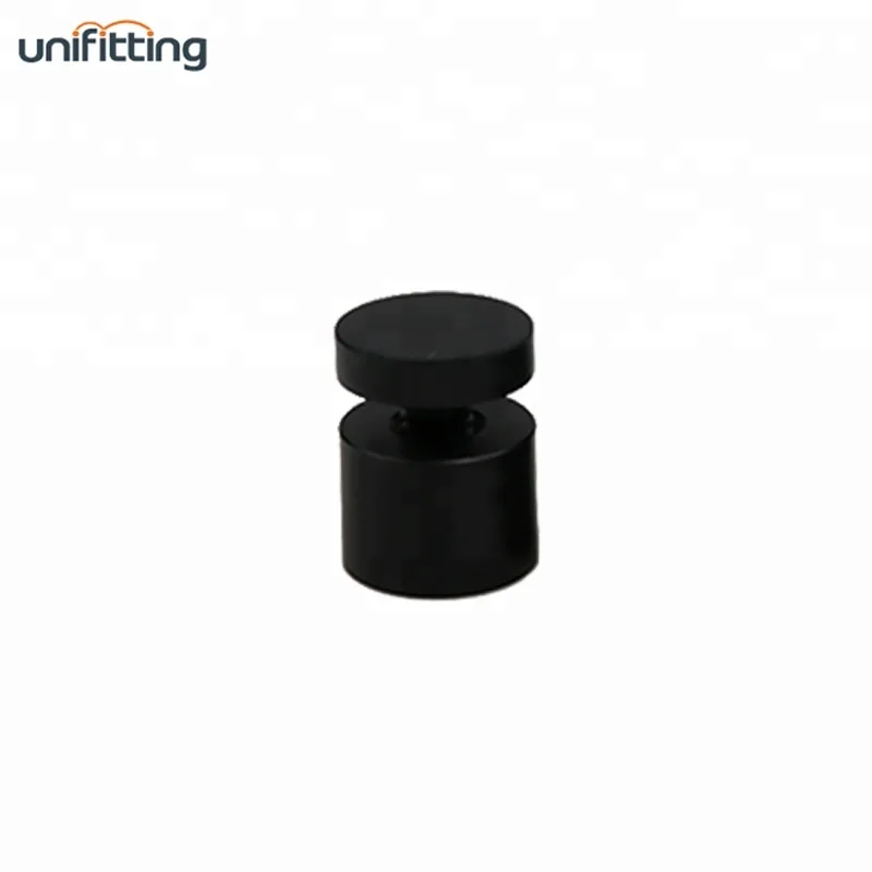 high quality customized black 19mm glass hardware aluminum round standoff