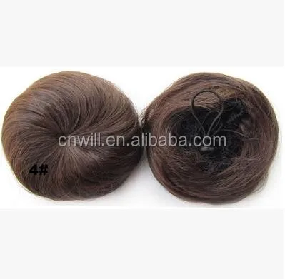 
New style clip in on elastic net hair bun Chignon Ponytail Drawstring Hairpieces 14 kinds of colors available 