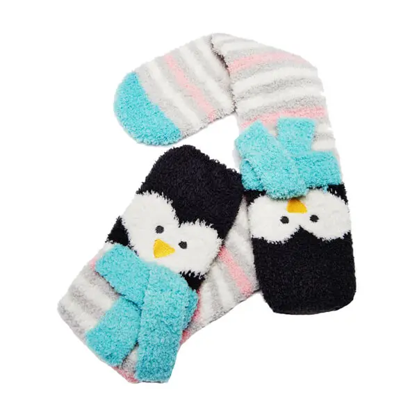 Fun Cartoon Animal Soft Fluffy Slipper Fuzzy Socks