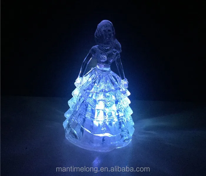 Novelty Romantic Cinderella Nightlight Acrylic Princess Lamp Present For Girlfriend Kids Toy doll night lamp