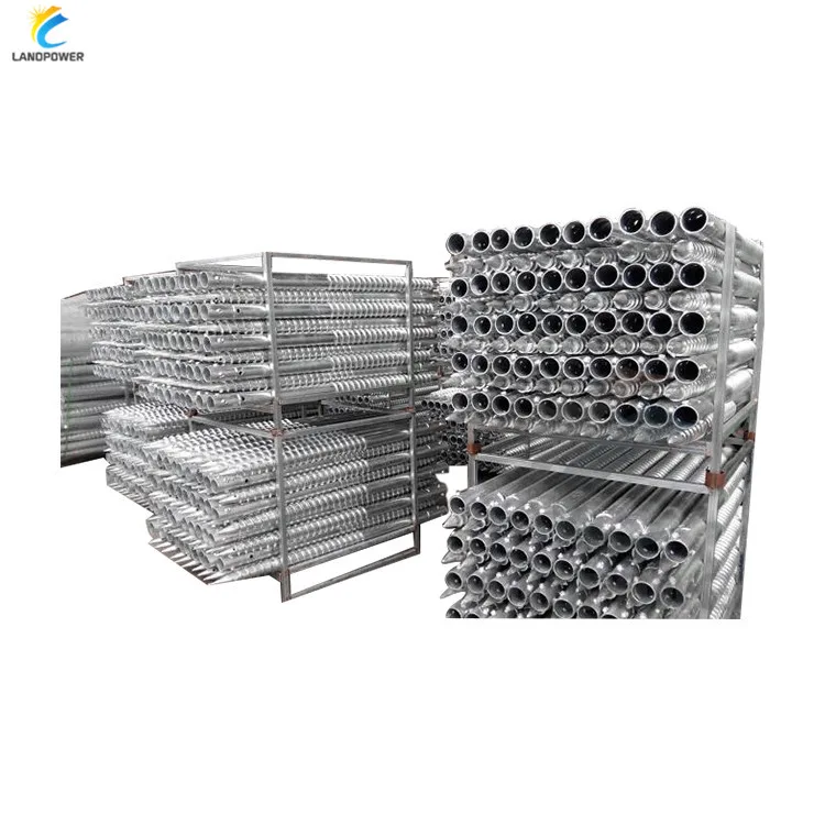 Landpower Solar galvanized ground anchor helical screw piles for solar panel bracket foundation