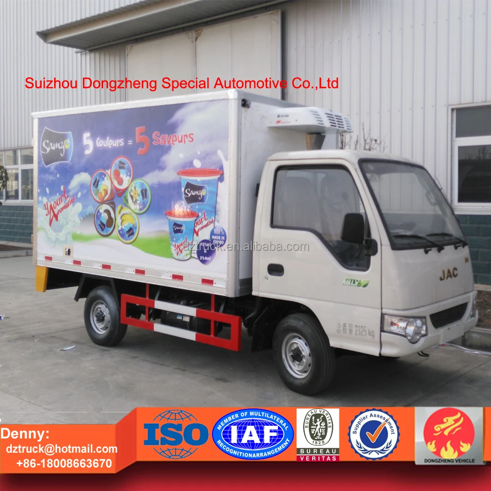thermo king refrigeration unit truck, mini Freezer truck, frozen meat transport truck
