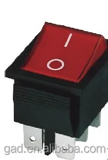 Cngad подсветкой 6pin 10A кулисный переключатель (желобковый выключатель, мини кулисный переключатель)(KCD2-202/N)