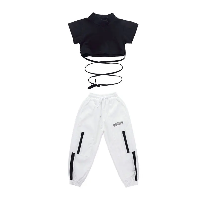 
Teenage Girls Street Dance Clothing 2019 Kids Sport Set Sweatshirts+Pants 2Pcs Tracksuit Hip-Hop Children Clothes Suit 