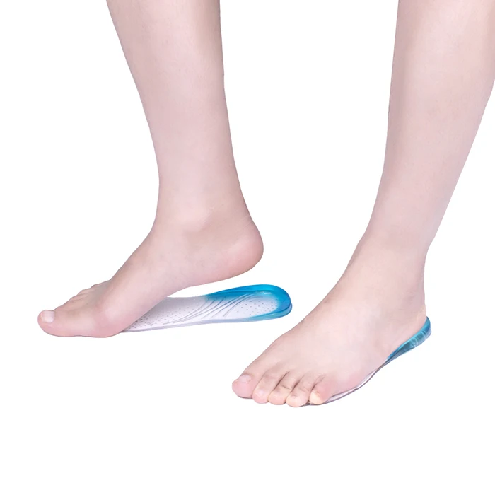 ZRWE08B New orthotic Silicone gel adhesive insoles 3/4 shoe inserts