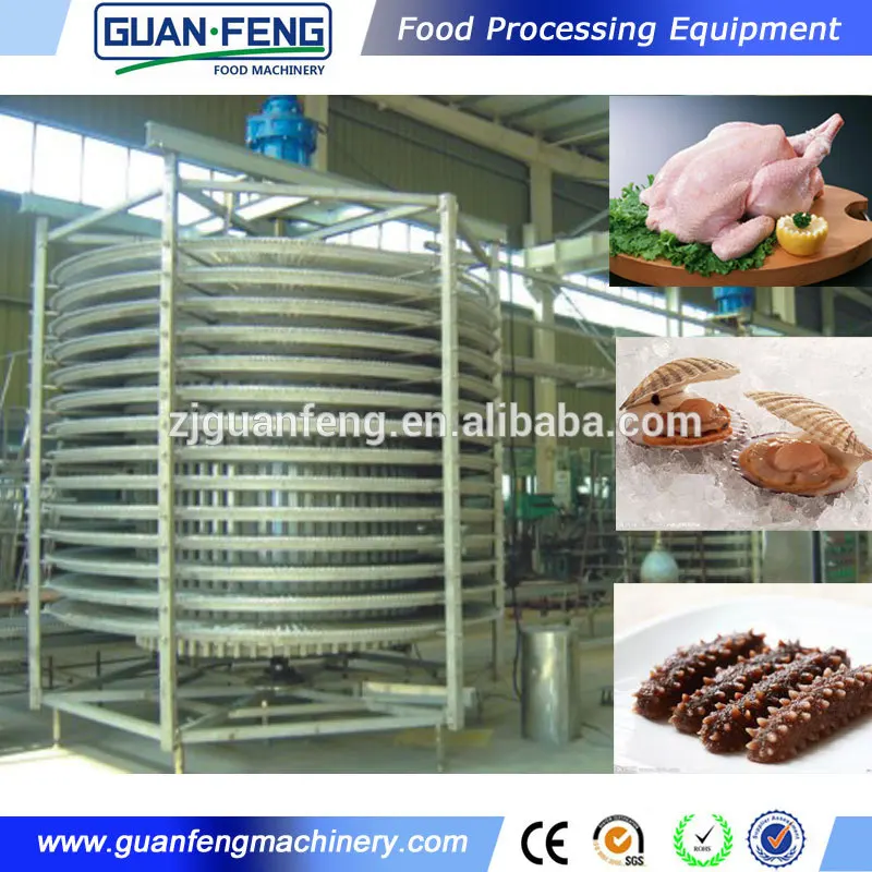 Frozen Shrimp Machine Spiral IQF Individual Quick Freezing Freezer