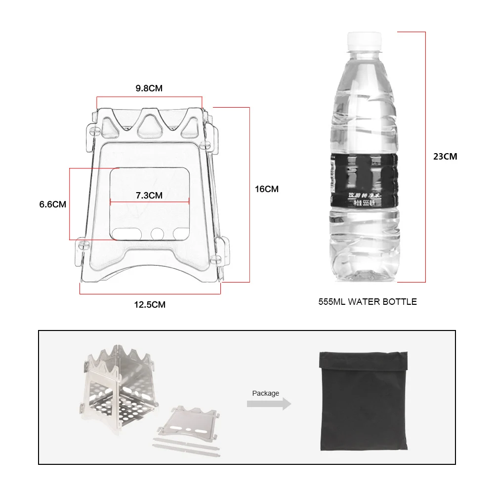 
Portable Outdoor Stove Compact Folding Portable Outdoor Camping Cooking Picnic Hiking Camping Wood Stove 