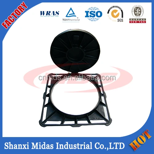 Ковкого чугуна круглая крышка люка с рамкой EN124