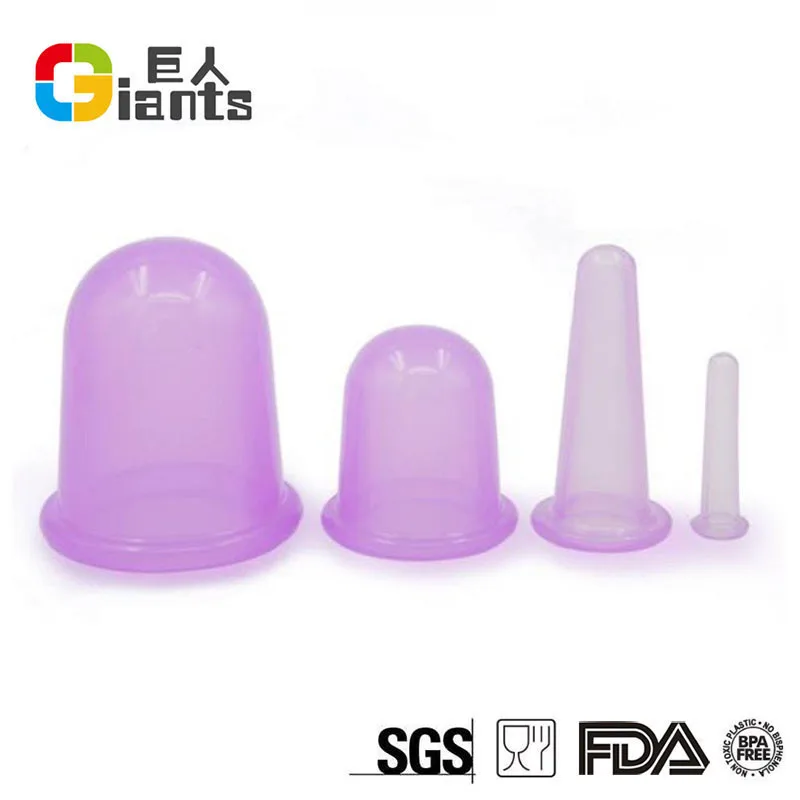 
4 PCS Silicone Cupping cup Set for Chinese Cupping and Massage Therapy 