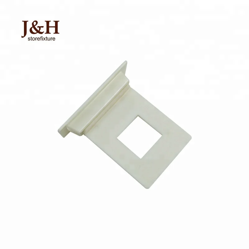 POP Displays Accessories Exhibition Cardboard Shelves Clear ABS Connector White Plastic Corrugated Shelf Support Locking Clip