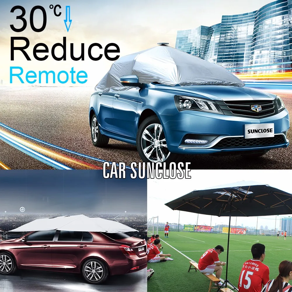SUNCLOSE Завод мороз защиты автомобильная стоянка в тени складной стол, стул и зонтик теплозащитный экран