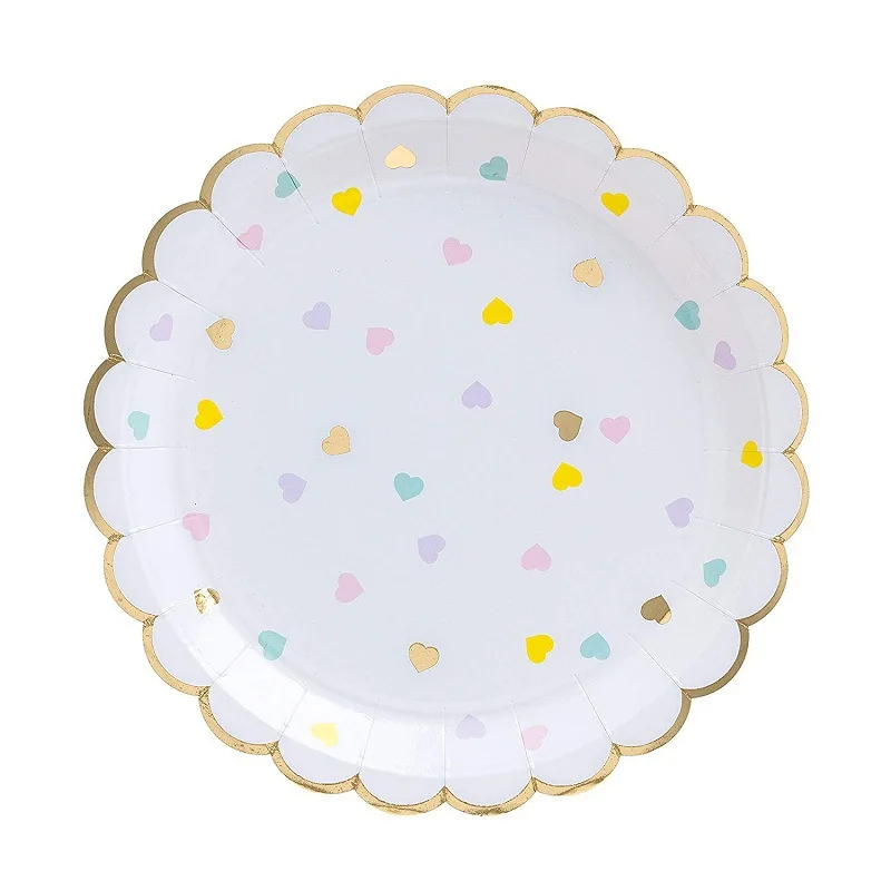 
Disposable 7-inch Diy Paper Dishes Carton Unicorn Round 9-inch Paper Plate for Baby Shower Birthday Party and Wedding 