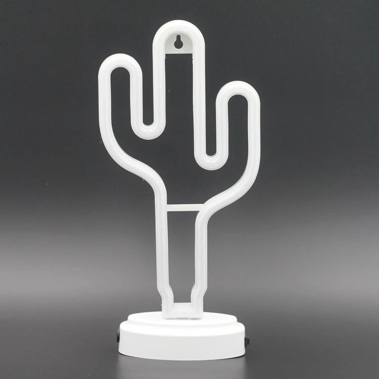 hot sale desktop decorative led cactus neon lamp light