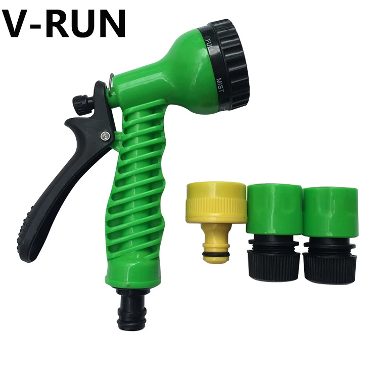 Cheap price 7 pattern garden water agricultural mist spray gun nozzles with connectors for water flower D0029