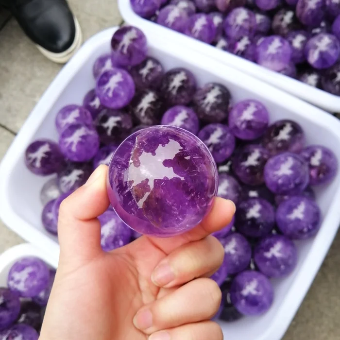 Natural Beautiful Amethyst Sphere Quartz for Spirital Healing Crystal Balls for sale
