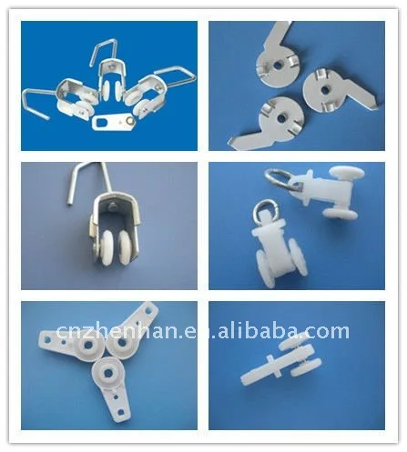 curtain hooks-Iron galvanized steel hanger with white plastic awning components