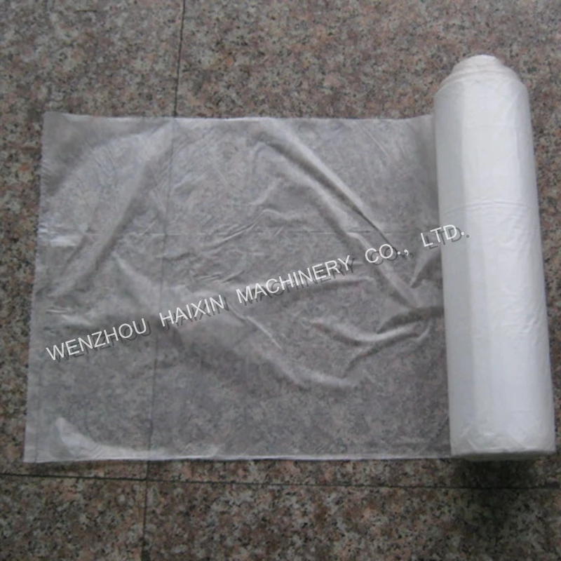 multifunction supermarket HDPE plastic roll bag flat cutting t shirt roll bag in roll making machine