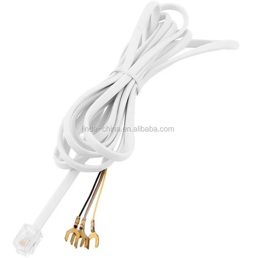 6P6C RJ11 to 4 лопатка зажим телефонный шнур Кабельный разъем