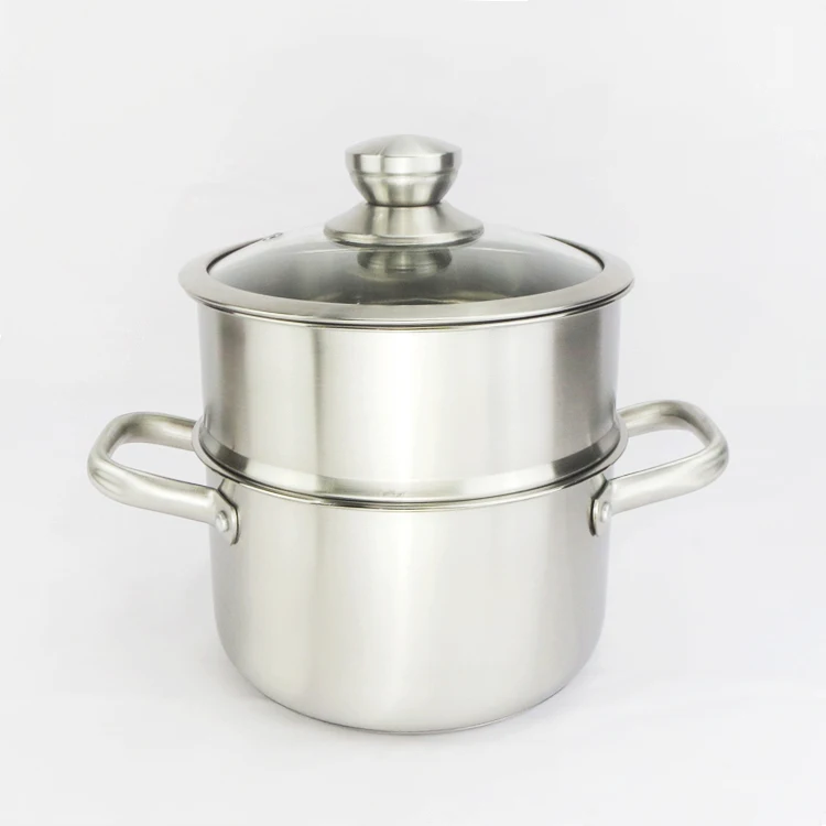 
Factory High Quality 304 Stainless Steel Dumplings Seafood Cooking Food Steamer And Small Home Cooking Pots with 1 Tier And Lid 