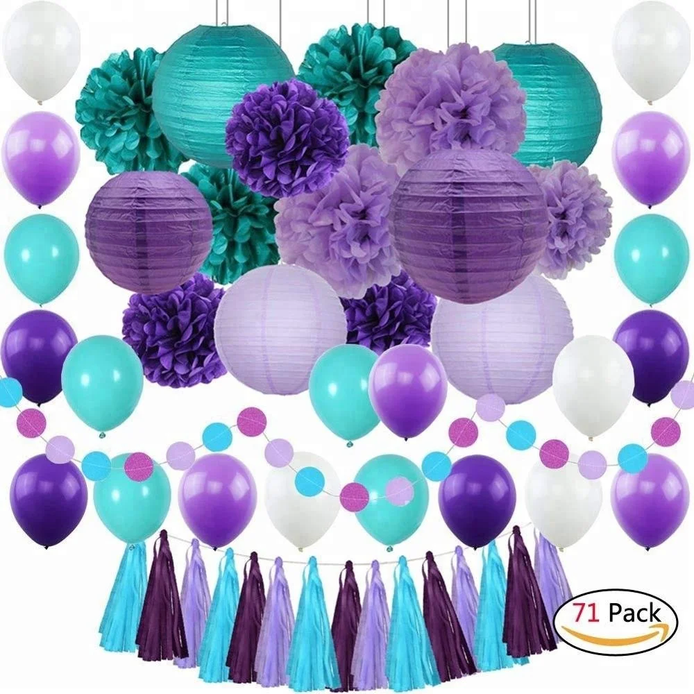 Mermaid Party Supplies Under the Sea Decorations Pack
