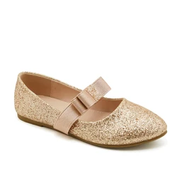 Wholesale Rose Gold Children Girls Ballet Flats Shoes For Kids Four Seasons Casual Shoes
