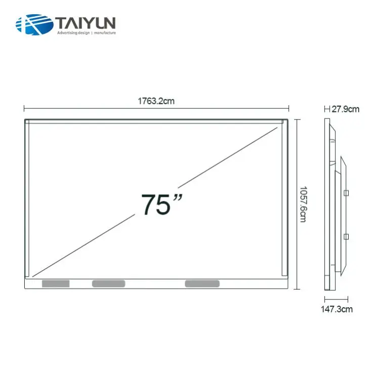 Multi Touch 4K HD Screen Smart teaching mobile interactive whiteboard