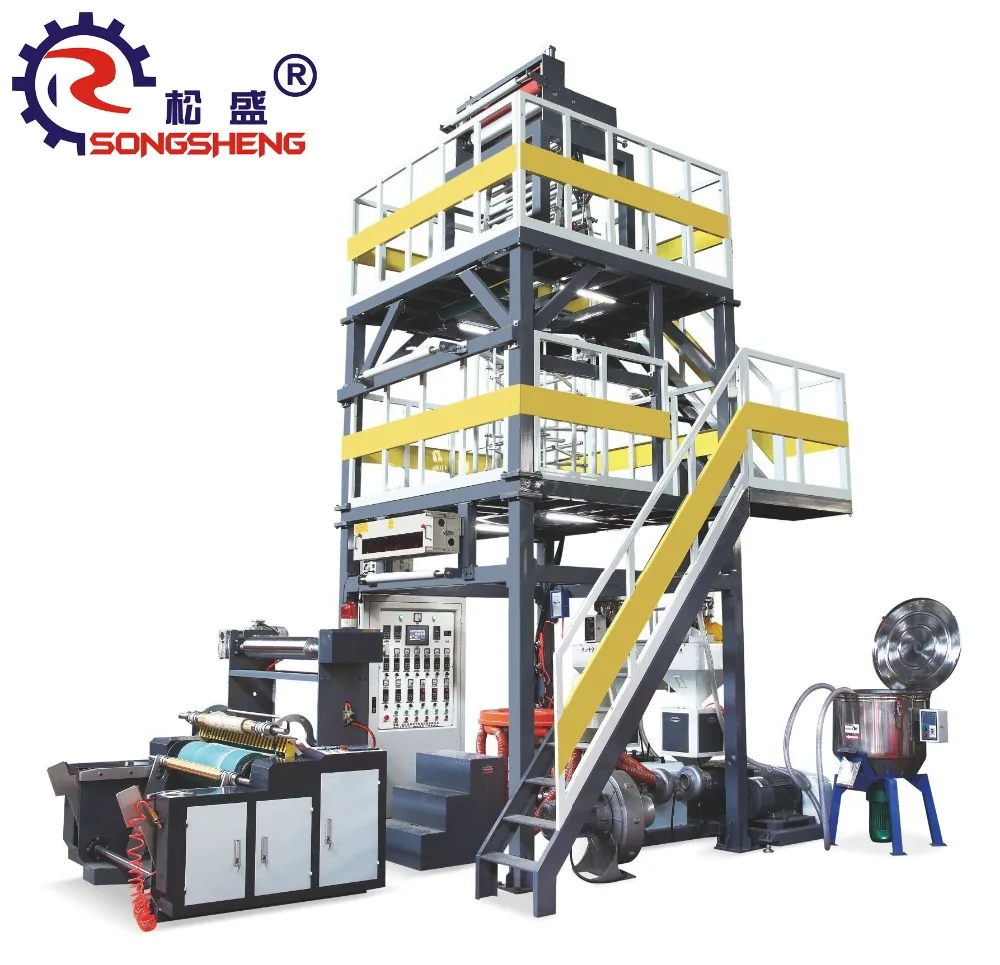 SS-ABA Blown Film Production Line Plastic Film Blowing Machine