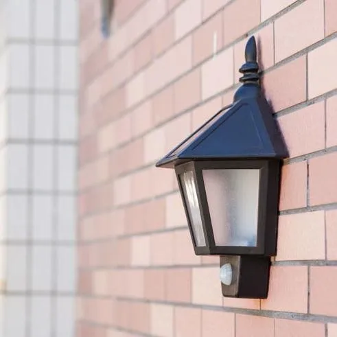 
Led outdoor garden waterproof plastic powered wall solar sensor light 